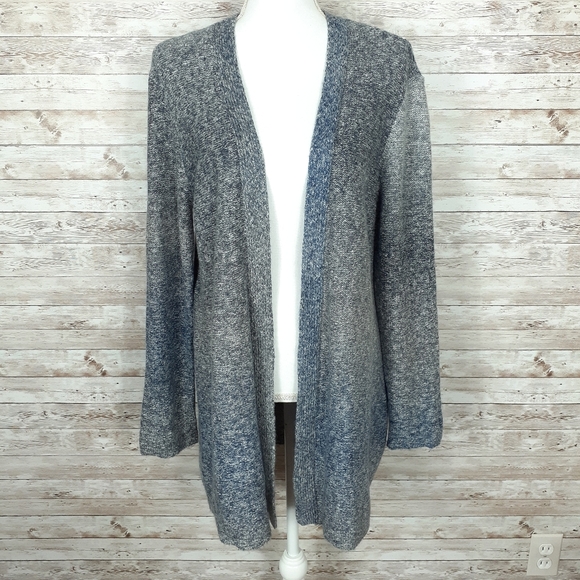 Style & Co Open Front Cardigan M Blue Gray 418 - Picture 1 of 5